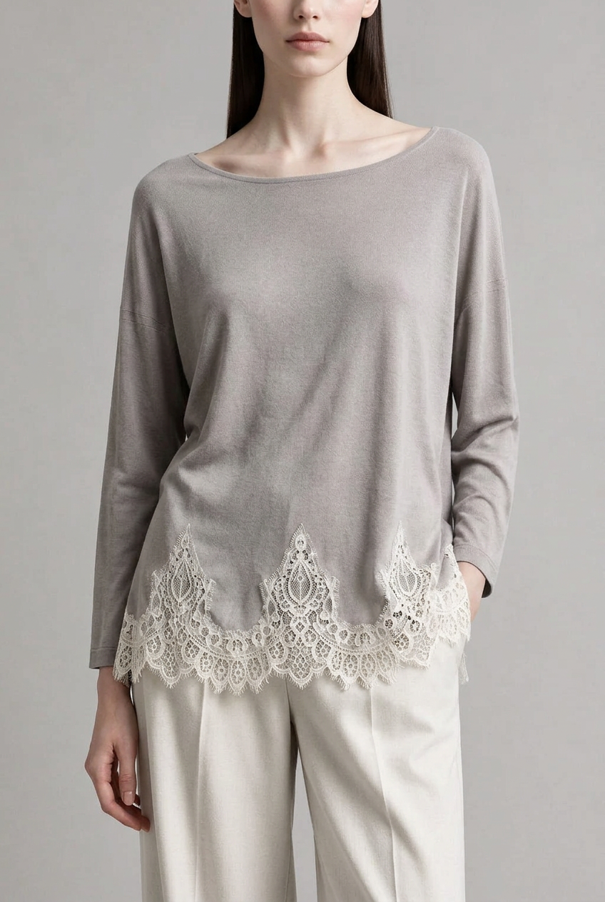 Blusa con encaje — Modal · 1393