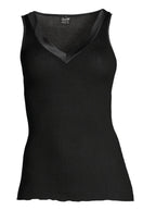 Camiseta Sin Mangas Oscallito 16132 - Filoscozia® y Ribete de Satén de Seda