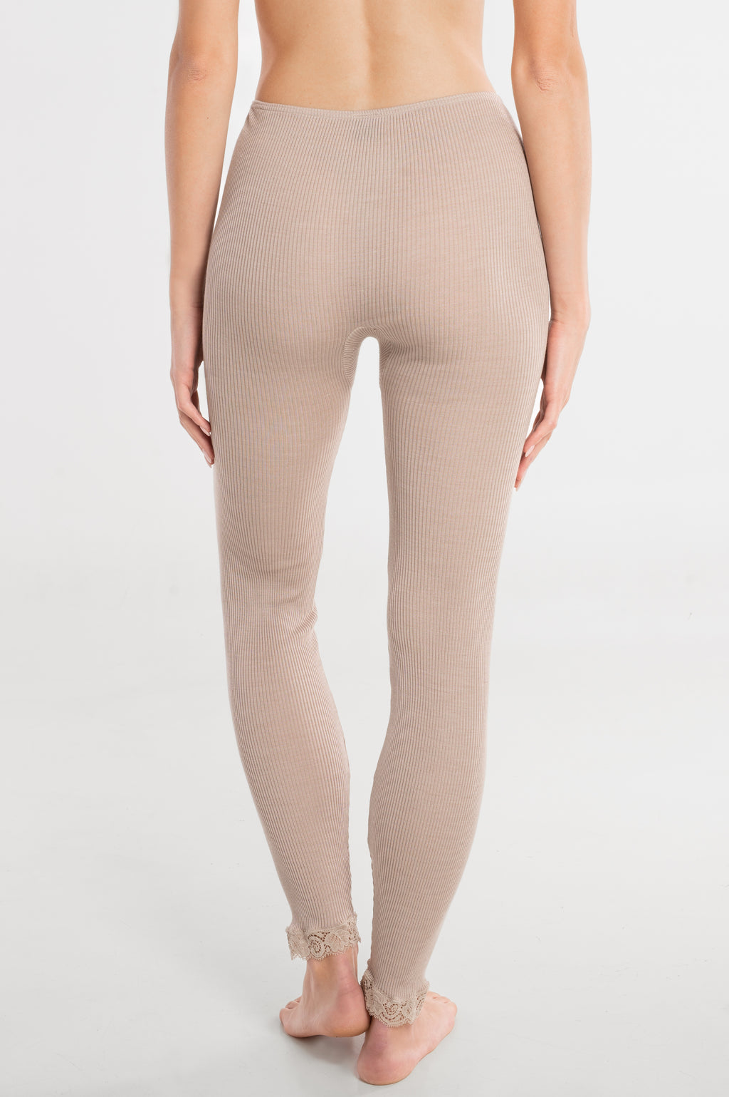 Legging con encaje Mujer Oscalito 3419 – Lana Merino y Seda y encaje