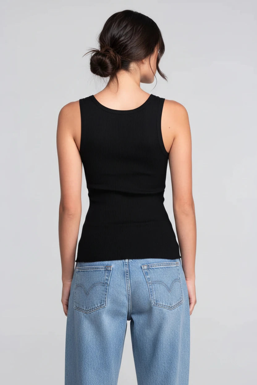 Polera sin Manga Mujer Oscalito 3442R – Lana Merino y Seda