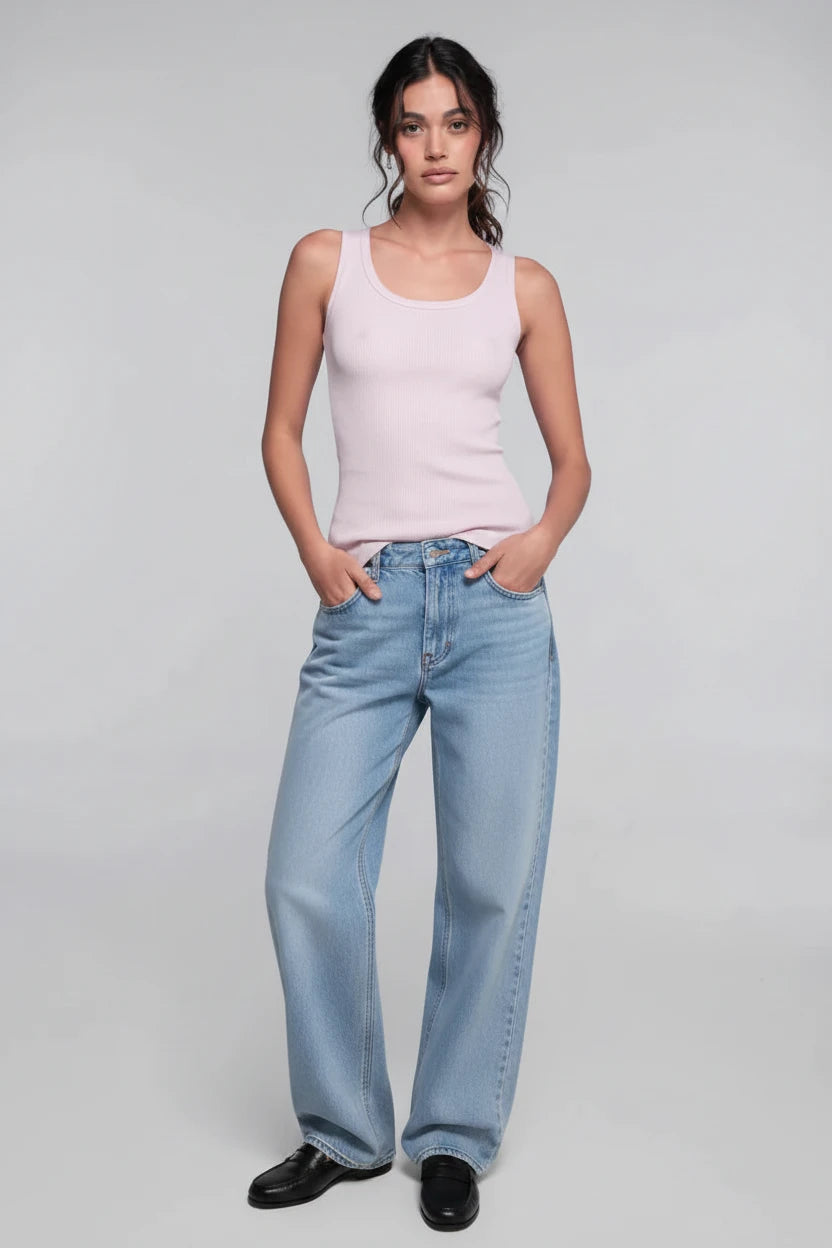 Polera sin Manga Mujer Oscalito 3442R – Lana Merino y Seda