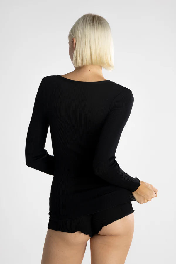 Polera Manga Larga Mujer Oscalito 3446R – Lana Merino y Seda