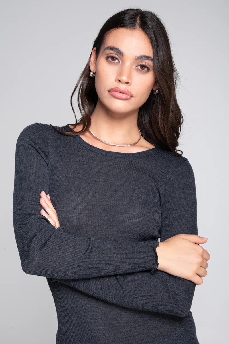 Polera Manga Larga Mujer Oscalito 3446R – Lana Merino y Seda