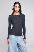 Polera Manga Larga Mujer Oscalito 3446R – Lana Merino y Seda