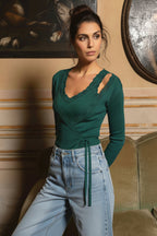 Cache cœur Oscalito 3461 – Lana Merino y Seda Natural