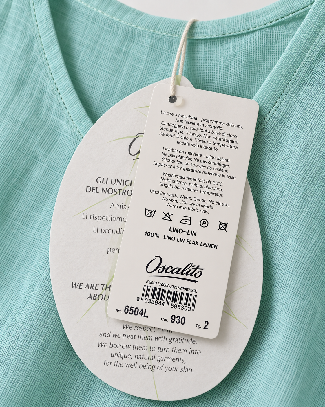 Blusa de Lino y Macramé | Oscalito 6504L