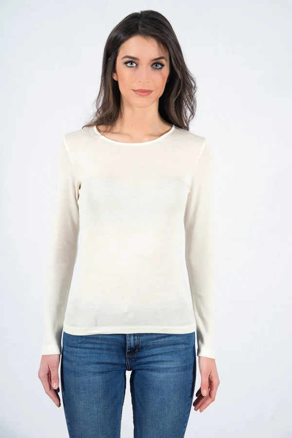 Blusa de Mujer Manga Larga Oscalito 3476 - Lana Merino y Seda