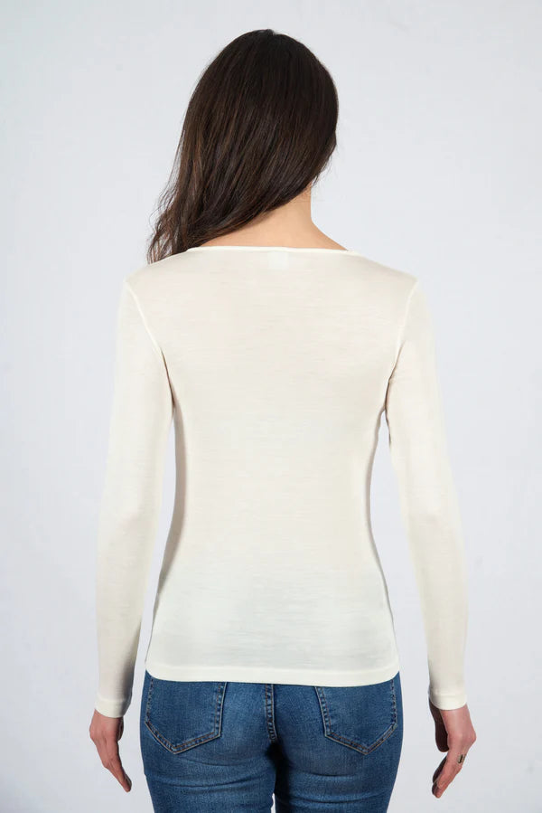 Blusa de Mujer Manga Larga Oscalito 3476 - Lana Merino y Seda
