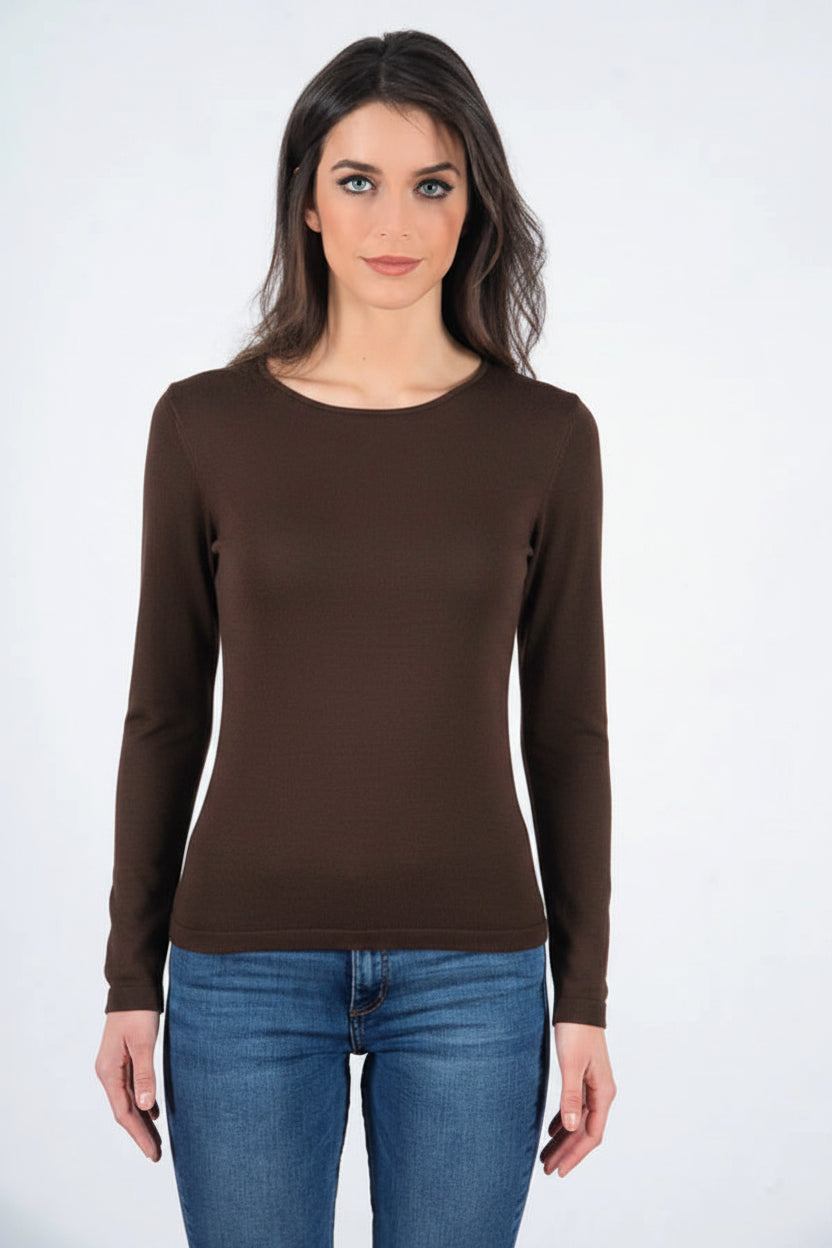 Blusa de Mujer Manga Larga Oscalito 3476 - Lana Merino y Seda