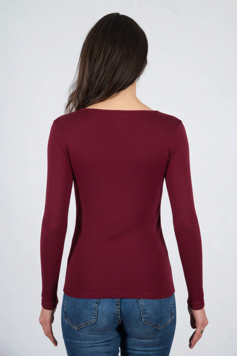 Blusa de Mujer Manga Larga Oscalito 3476 - Lana Merino y Seda