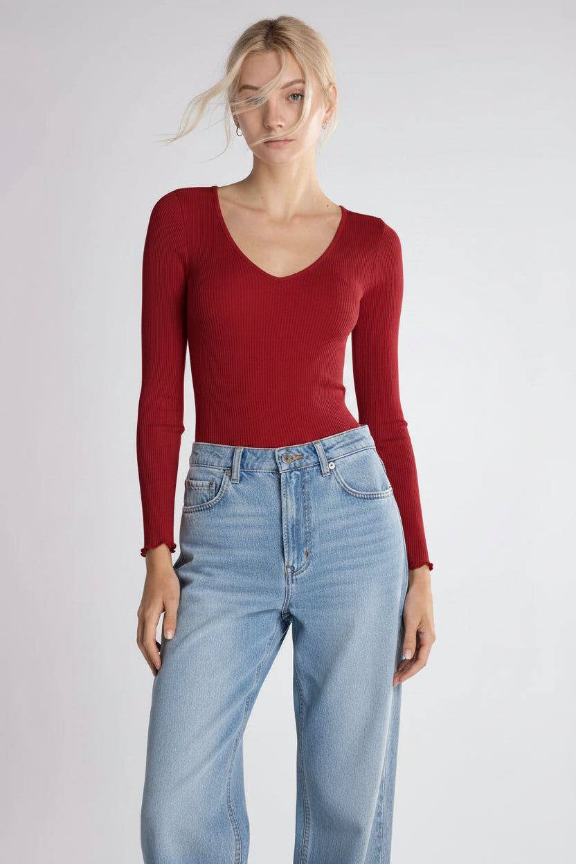 Body de Manga Larga Mujer Oscalito 3487 – Lana Merino y Seda