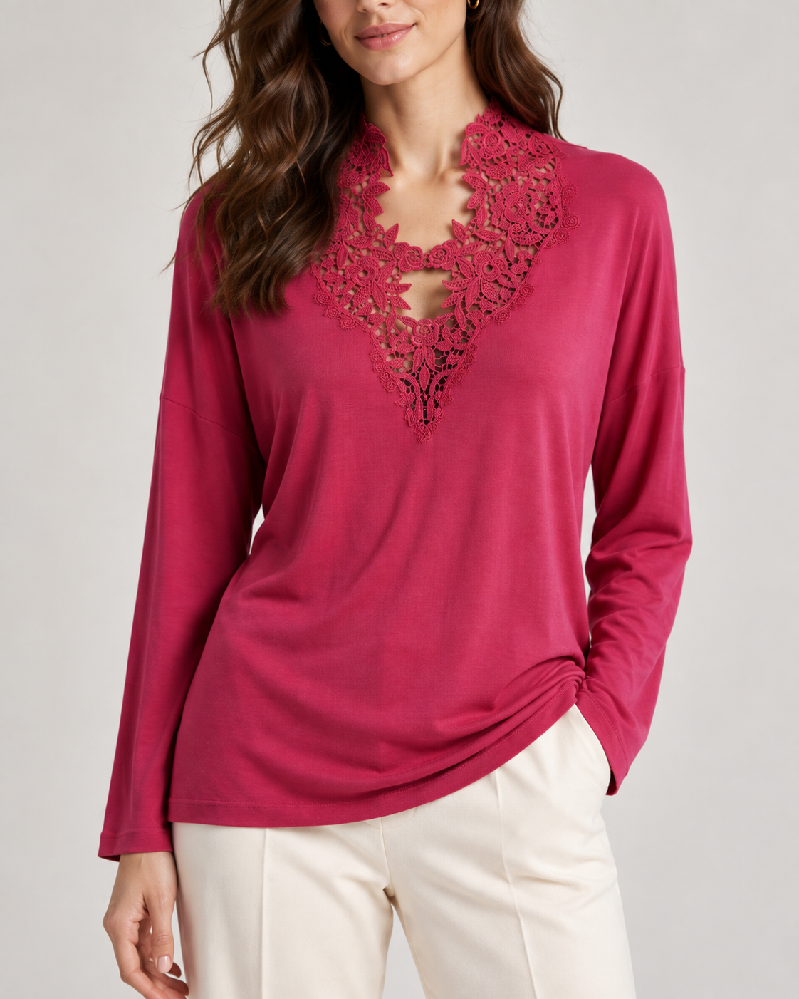 Blusa Oscalito 1451 - 76% Modal 20% Lana 4% Elastano
