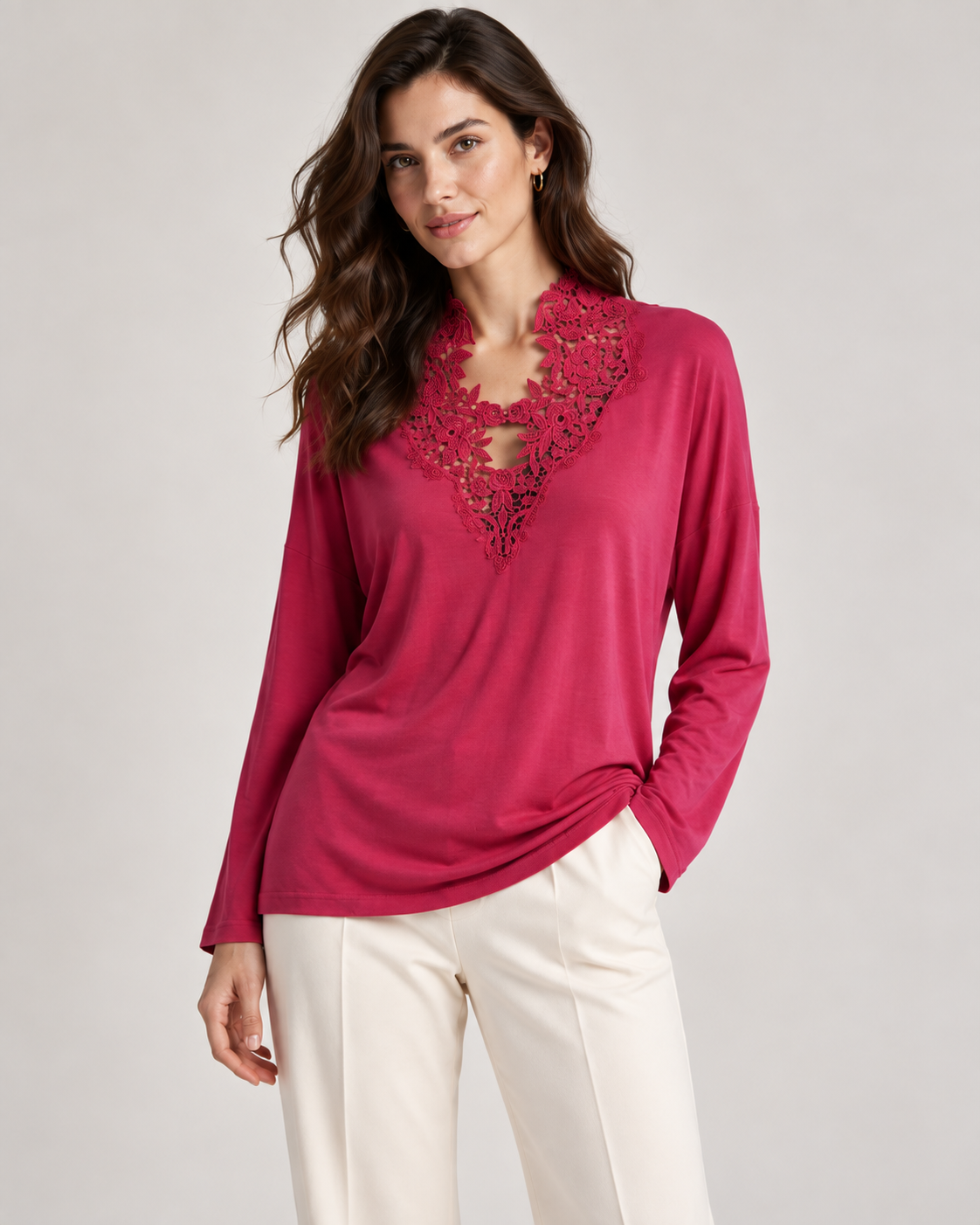 Blusa Oscalito 1451 - 76% Modal 20% Lana 4% Elastano
