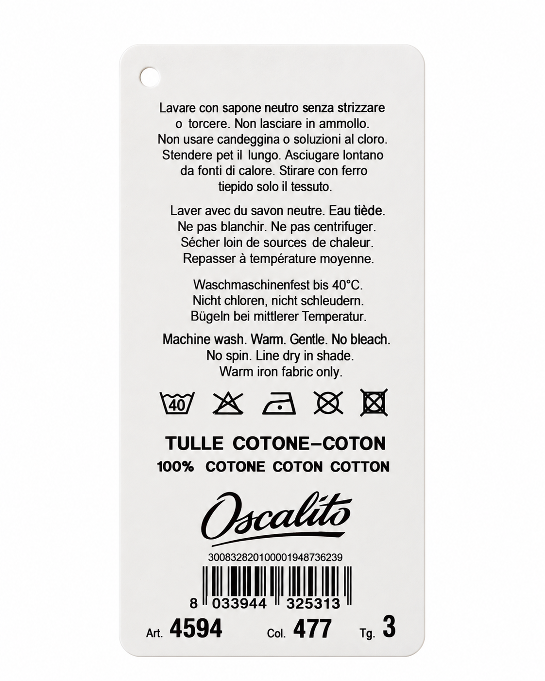 Blusa Oscalito 4594 - 100% Algodón