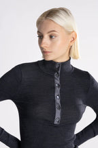 Blusa Manga Larga Mujer Oscalito 6347 – Lana Merino, Seda y Satén de Seda