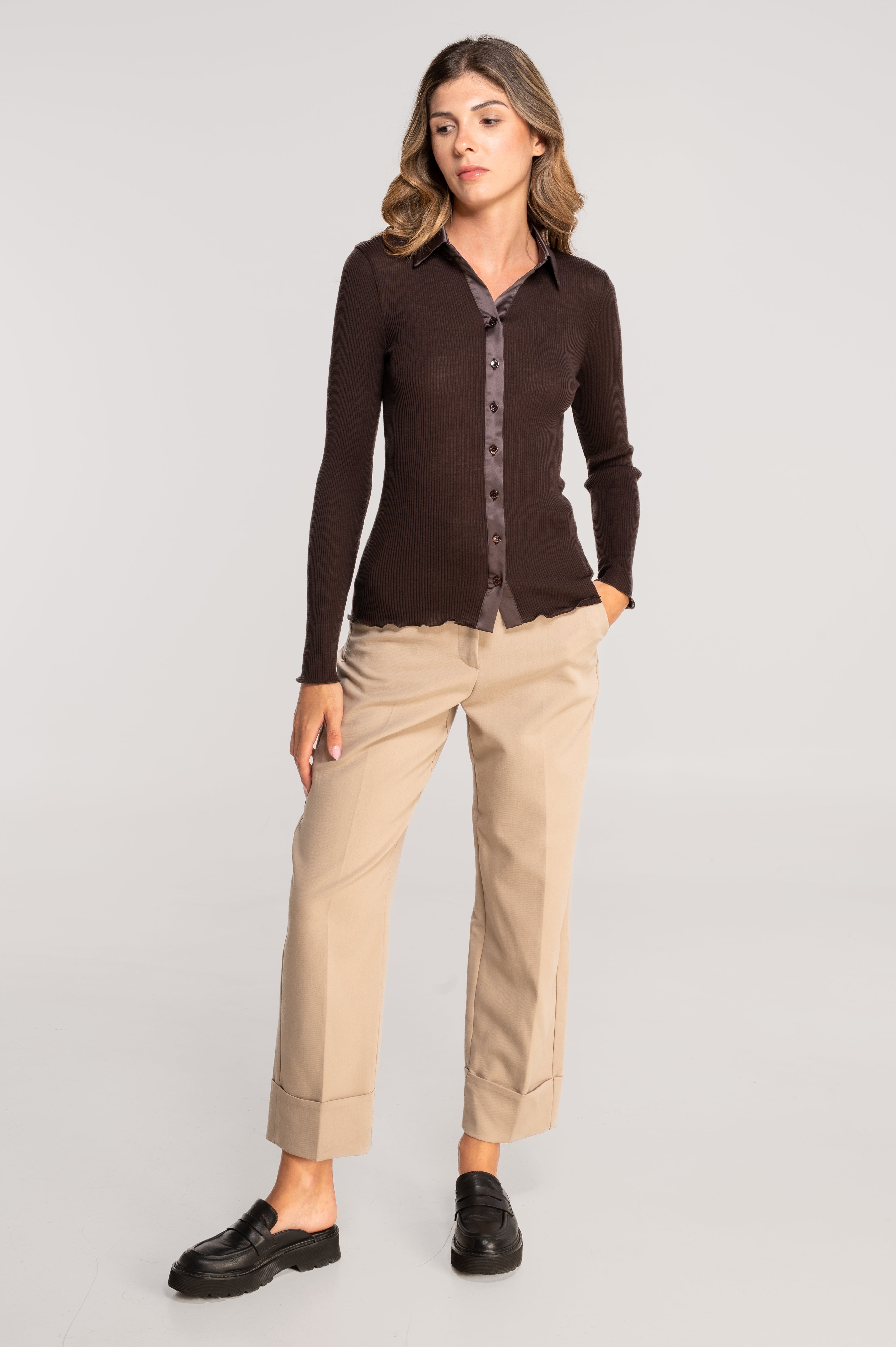 Camisa Mujer Oscalito 6350 – Lana Merino y Seda