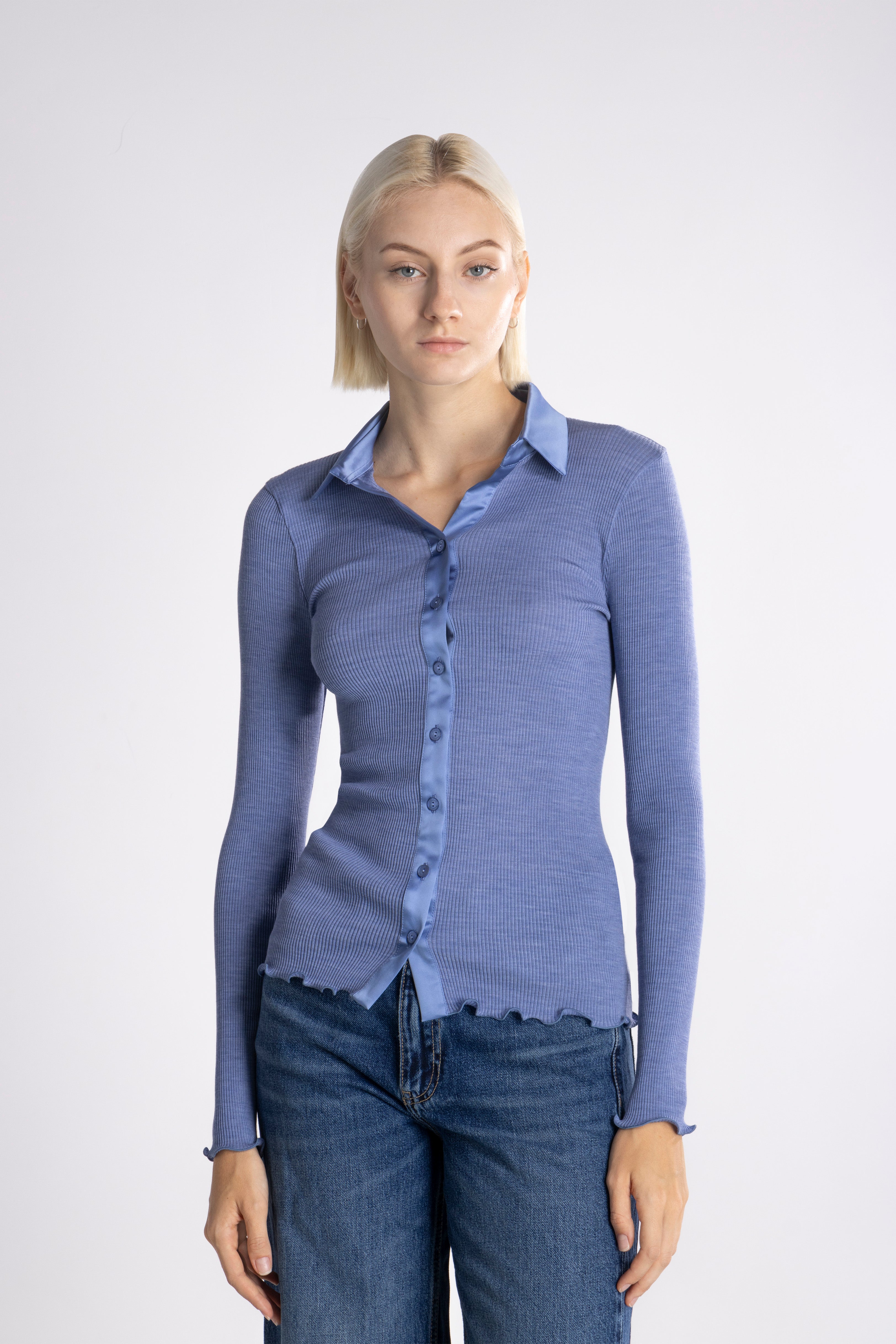 Camisa Mujer Oscalito 6350 – Lana Merino y Seda
