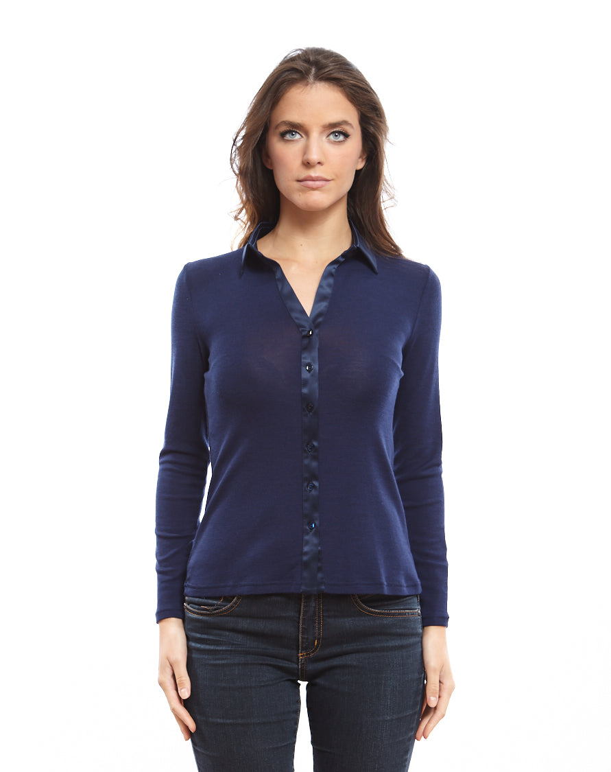 Camisa Manga Larga Mujer Oscalito 6352 – Lana Merino y Seda