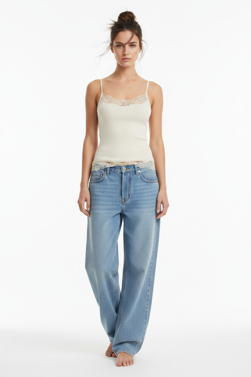 Top Oscalito 6633 – 70% Lana Merino 30% Seda Encaje Dentelle de Calais®