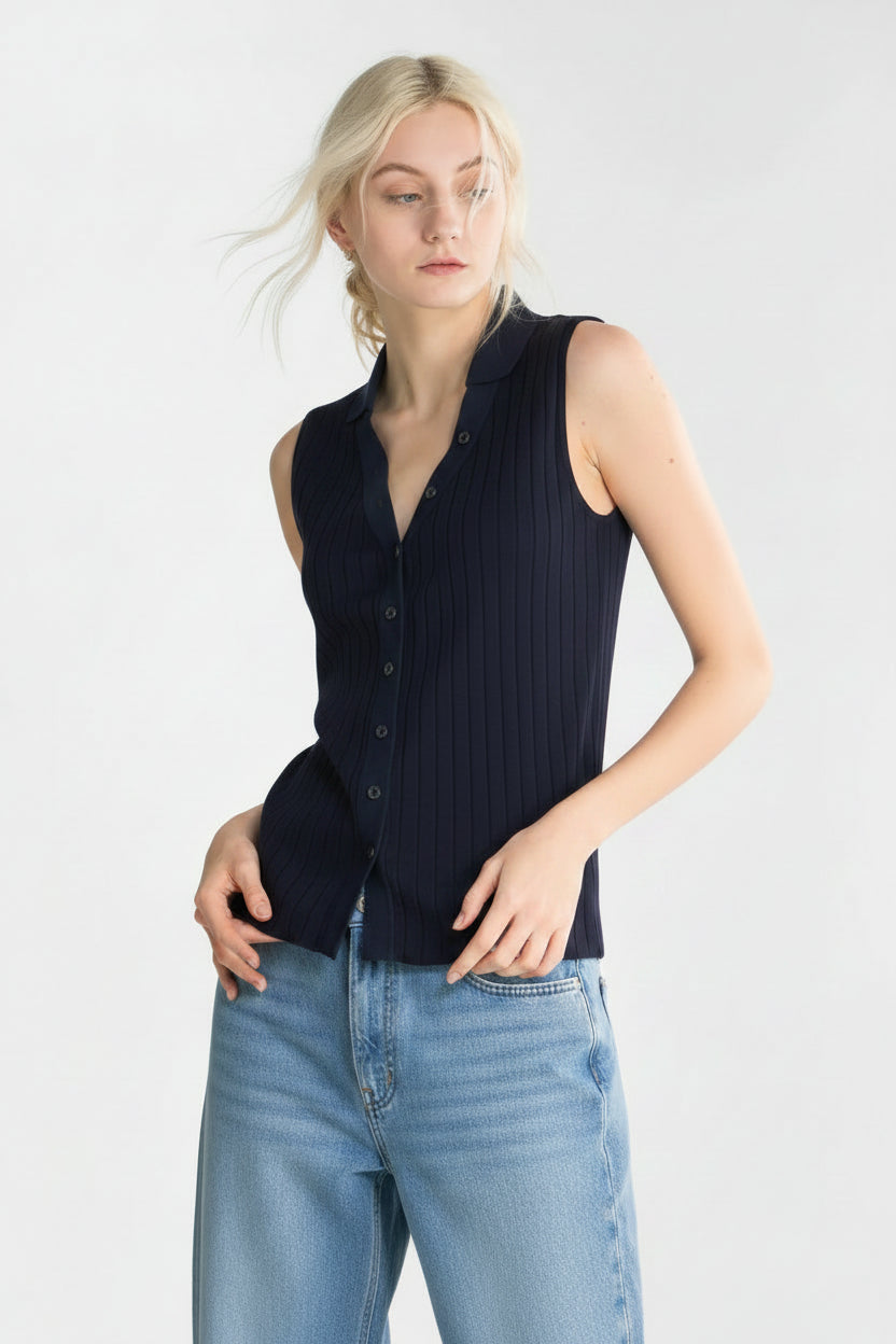 Camisa Sin Mangas Oscalito 7160 - Algodón Egipcio