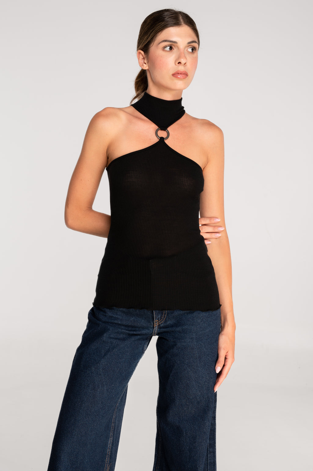 Polera Halter Mujer Oscalito 7470 – Lana Merino y Seda