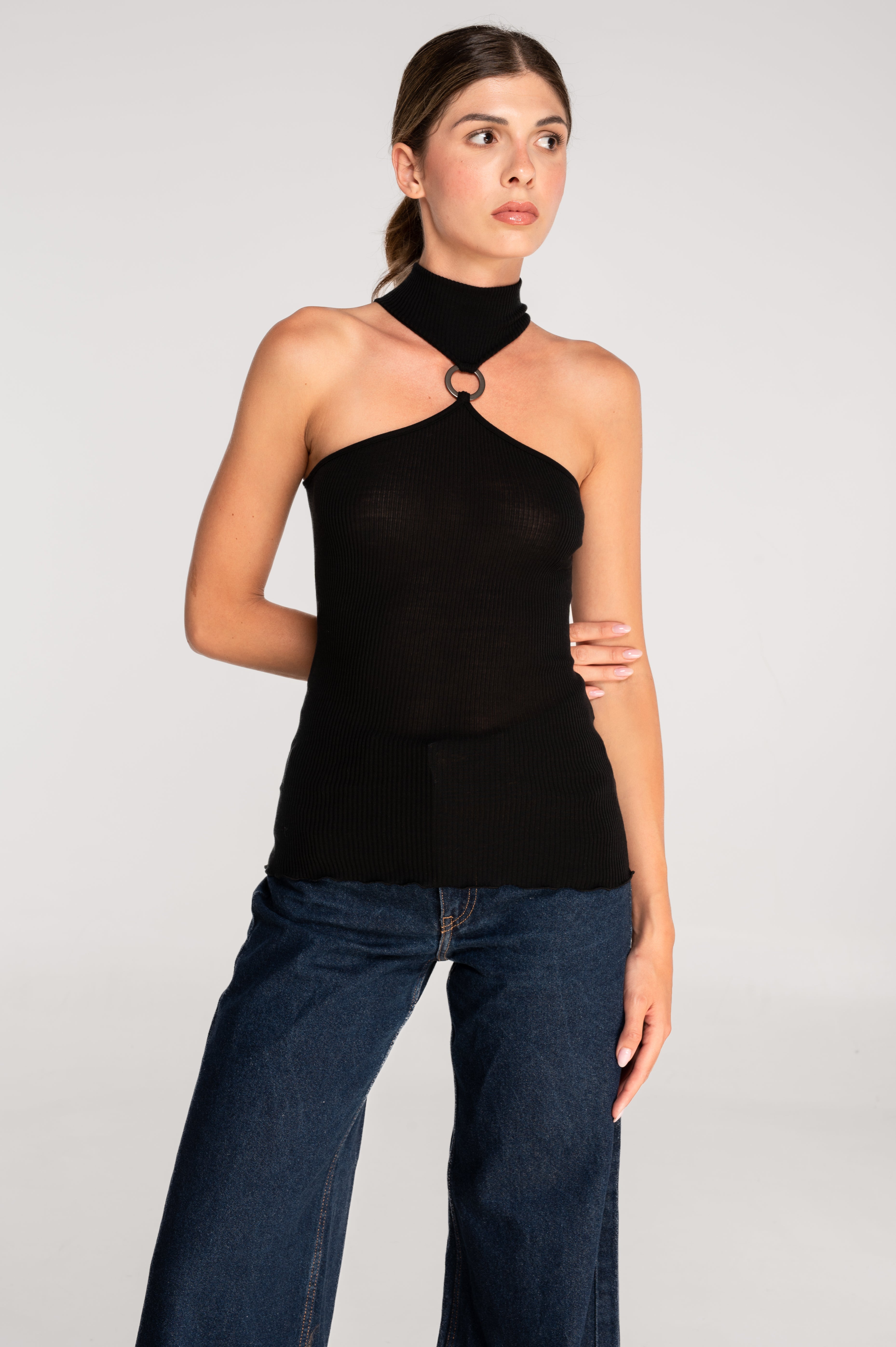 Polera Halter Mujer Oscalito 7470 – Lana Merino y Seda