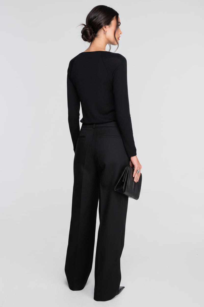 Blusa Oscalito 7607 – Lana Merino y Seda con Macramé