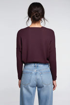 Sweater Oscalito Escote V 7636- 70% Lana Merino 30% Seda Natural