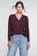 Sweater Oscalito Escote V 7636- 70% Lana Merino 30% Seda Natural