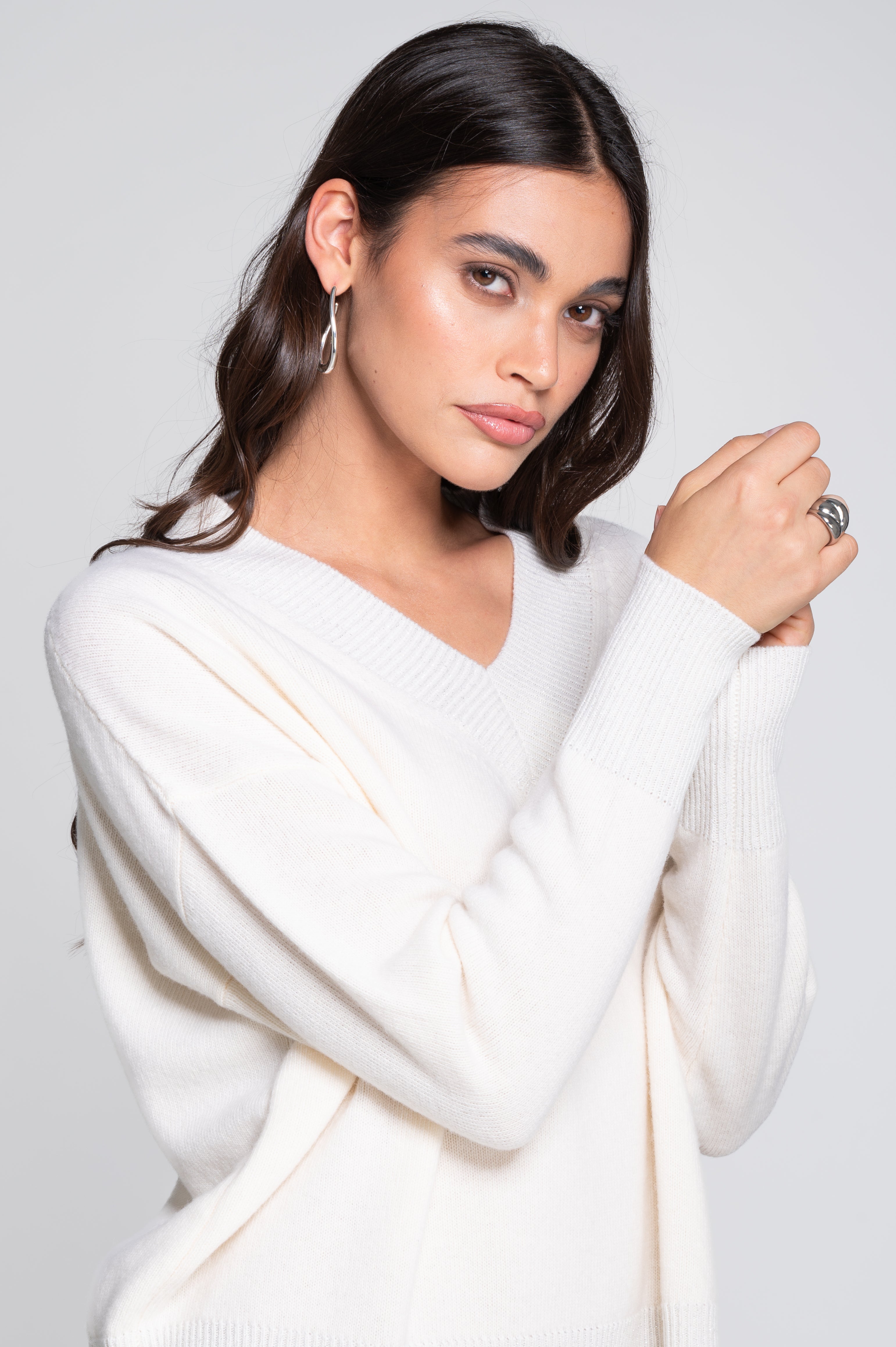 Sweater 7672 - 100% Lana Merino - Detalle Lurex PREORDER