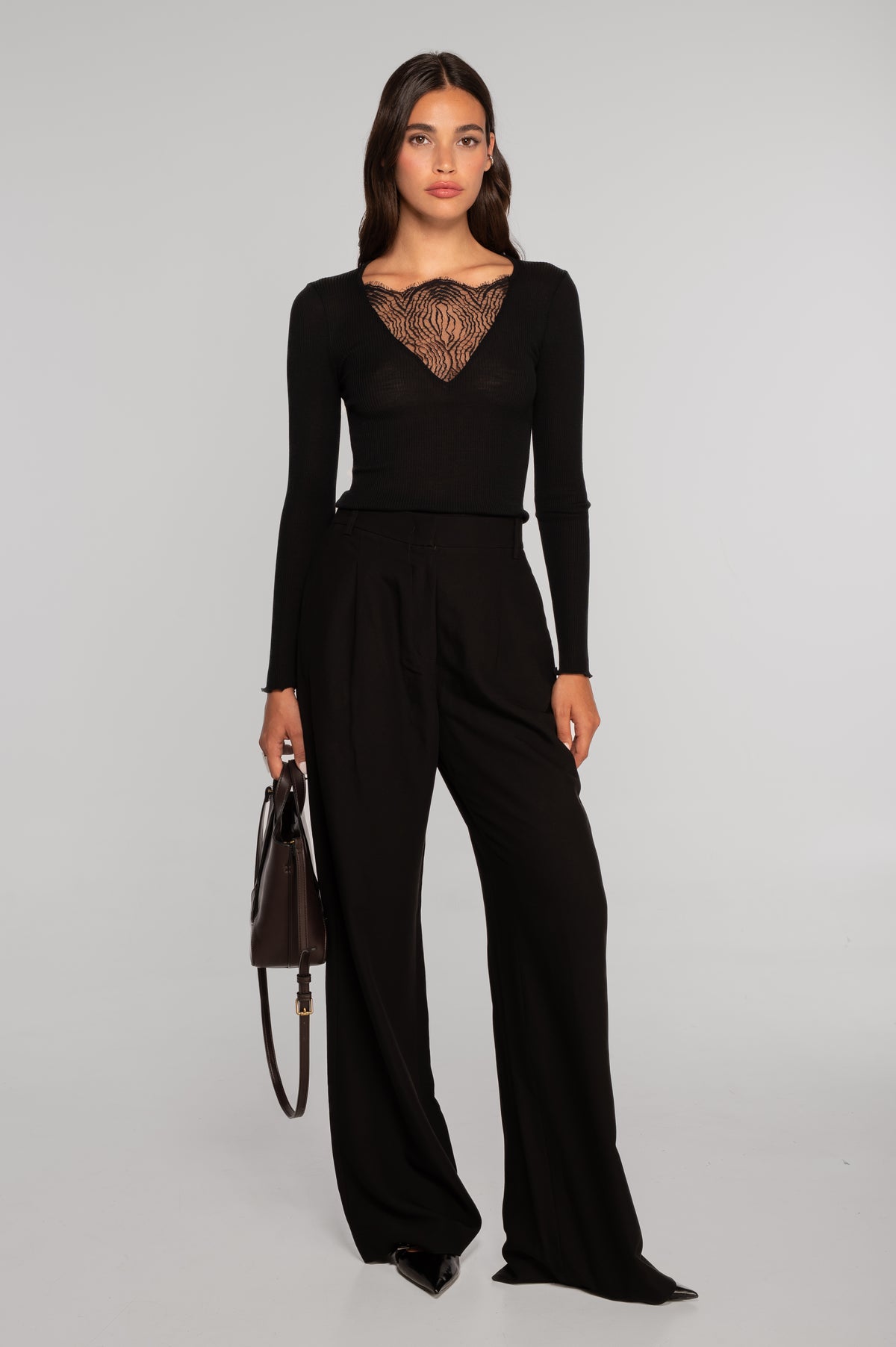 Blusa — Merino y seda · 7817