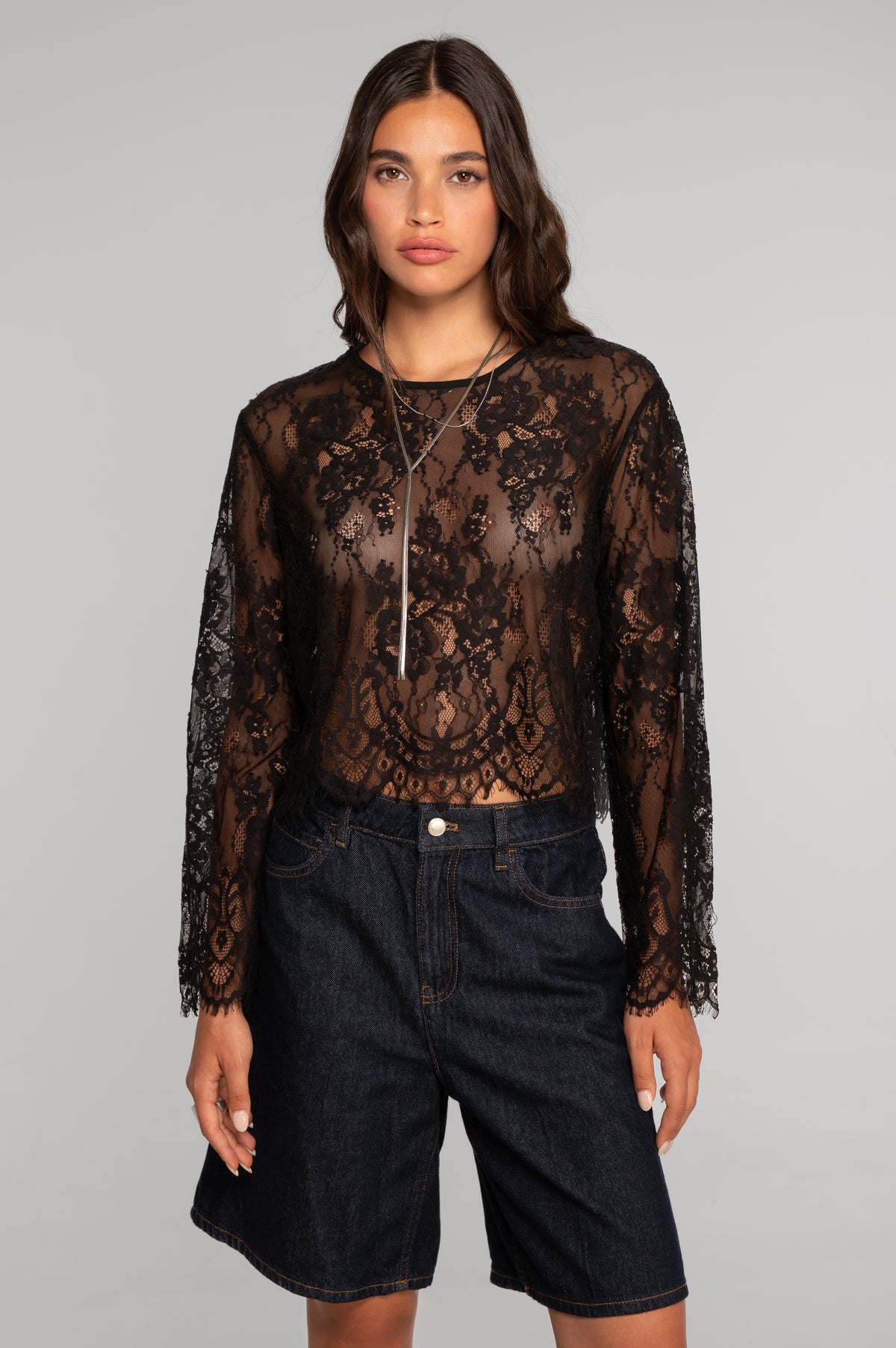 Blusa encaje cropped I Oscalito 7834