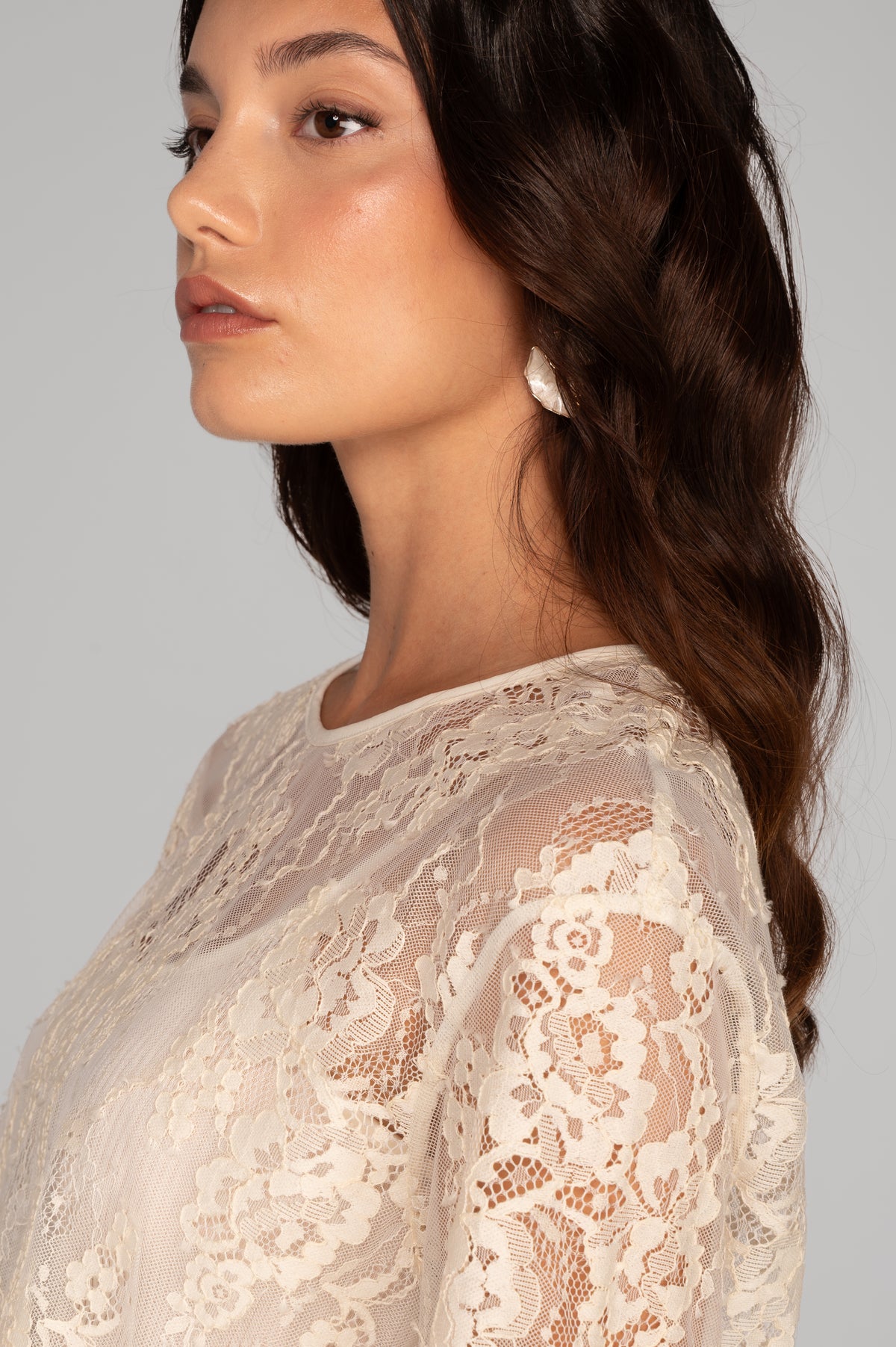 Blusa encaje cropped I Oscalito 7834