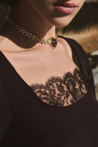 Top Manga Larga Oscalito 7848 — 70% Lana Merino 30% Seda | Encaje Dentelle de Calais® PRE ORDER
