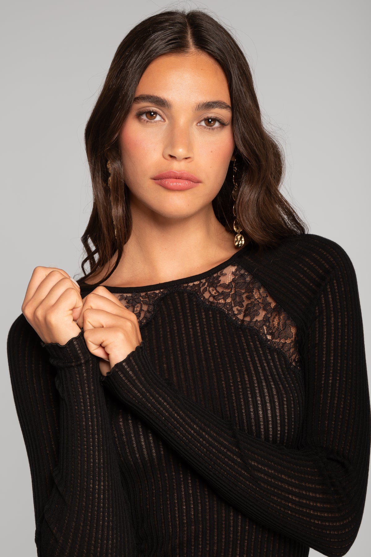 Blusa — Merino y seda · 7849