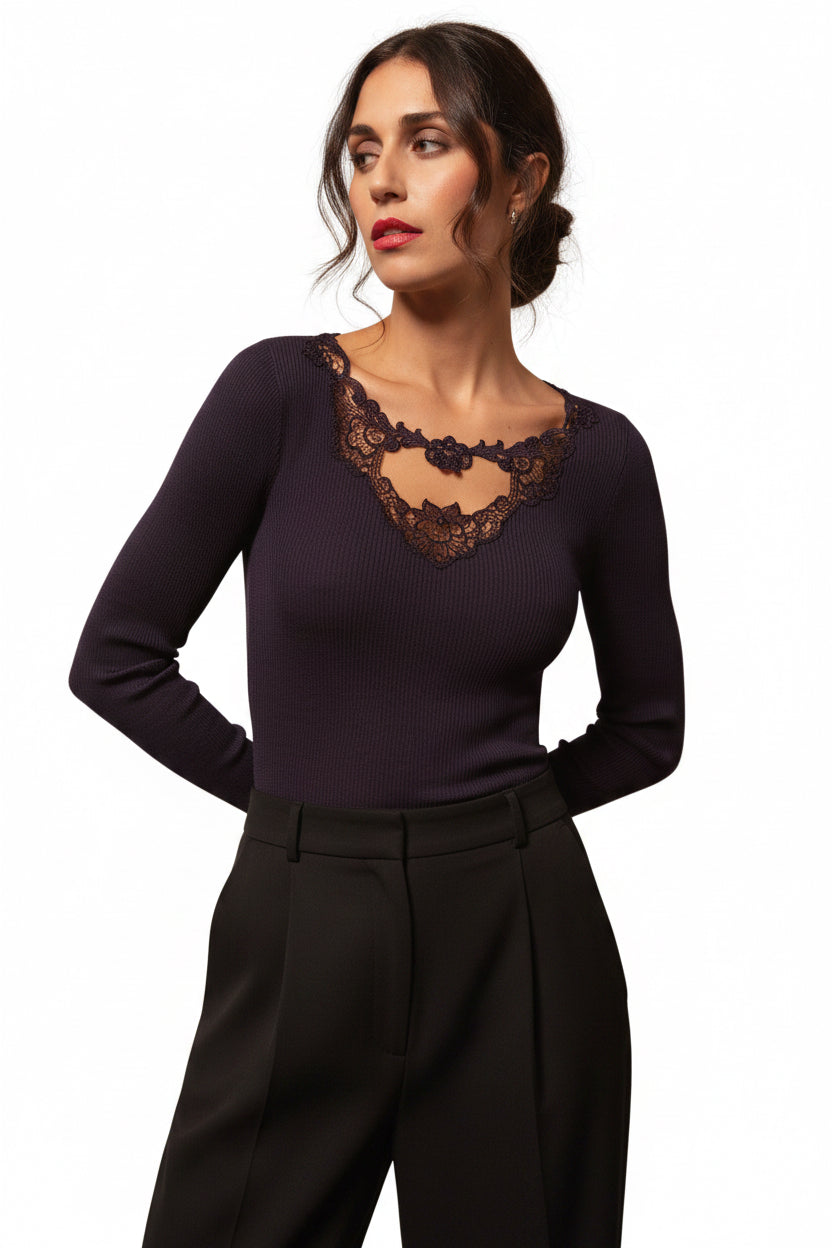 Top Oscalito 6868 Manga Larga – 70% Lana Merino - 30% Seda