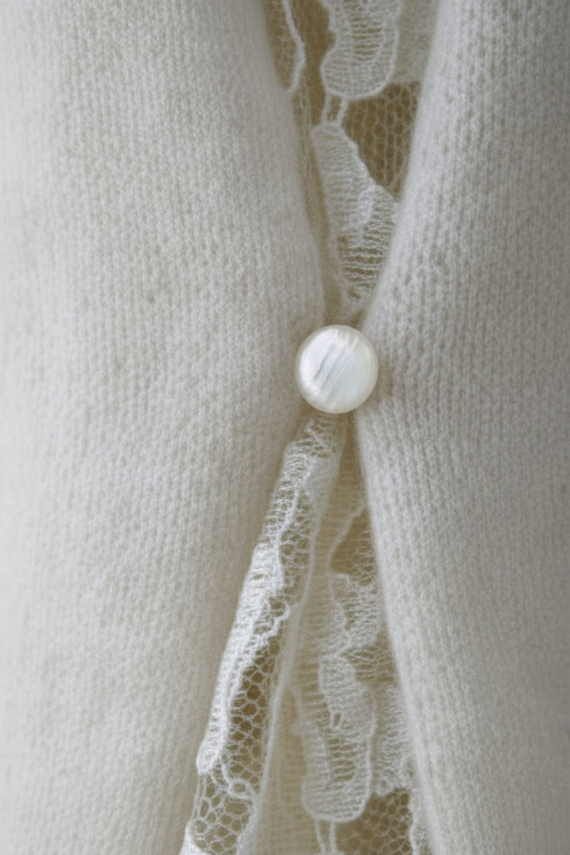 Sweater Oscalito 6438 - 70% Lana Merino 20% Seda 10% Cachemira - Encaje Dentelle de Calais PRE ORDER