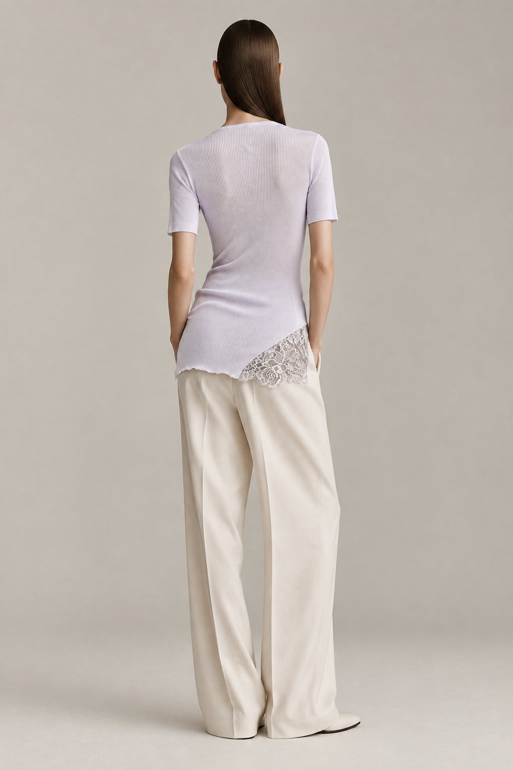 Camiseta Oscalito 8478 - 100% Algodón Filo di Scozia Encaje Dentelle de Calais