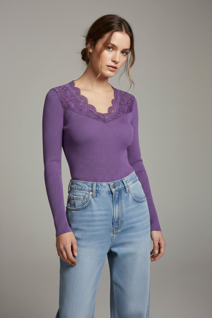 Blusa Oscalito 7410 - 70% Lana Merino 30% Seda Natural