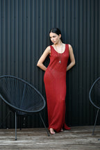 Vestido Largo de Punto Oscalito 6588 - 100% Lino Natural