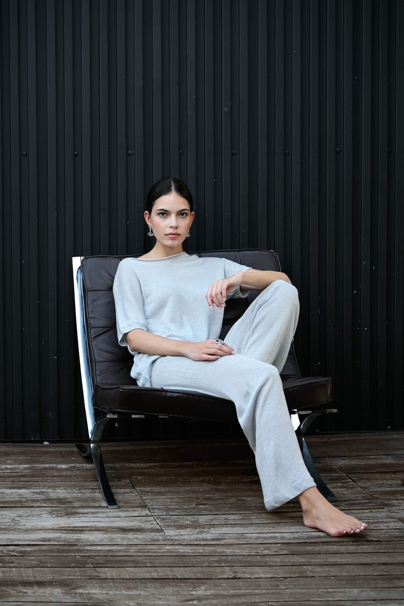 Pantalón de Punto Oscalito 6582 - 100% Lino Natural