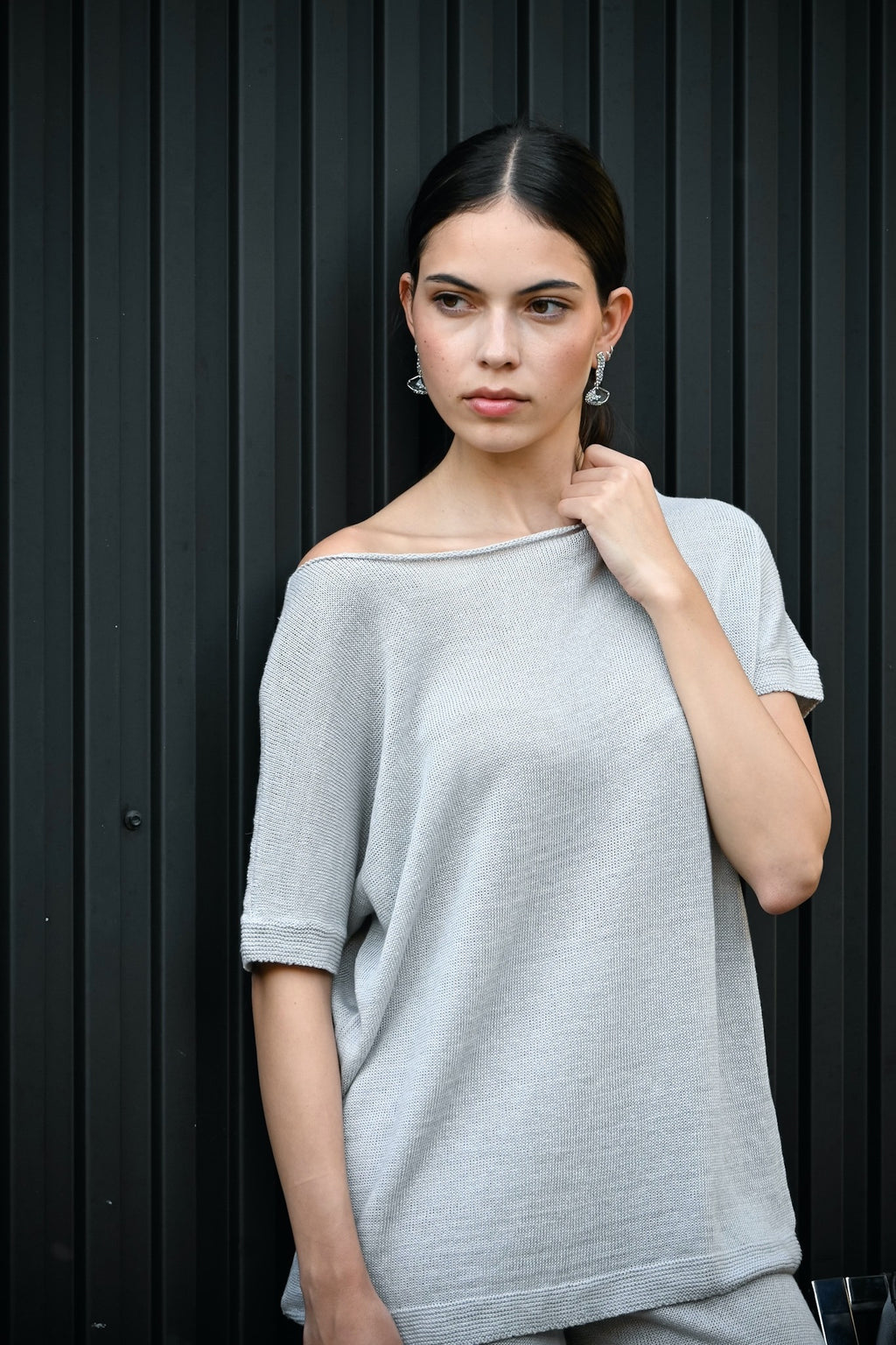 Top de Punto Oscalito 6580 - 100% Lino Natural