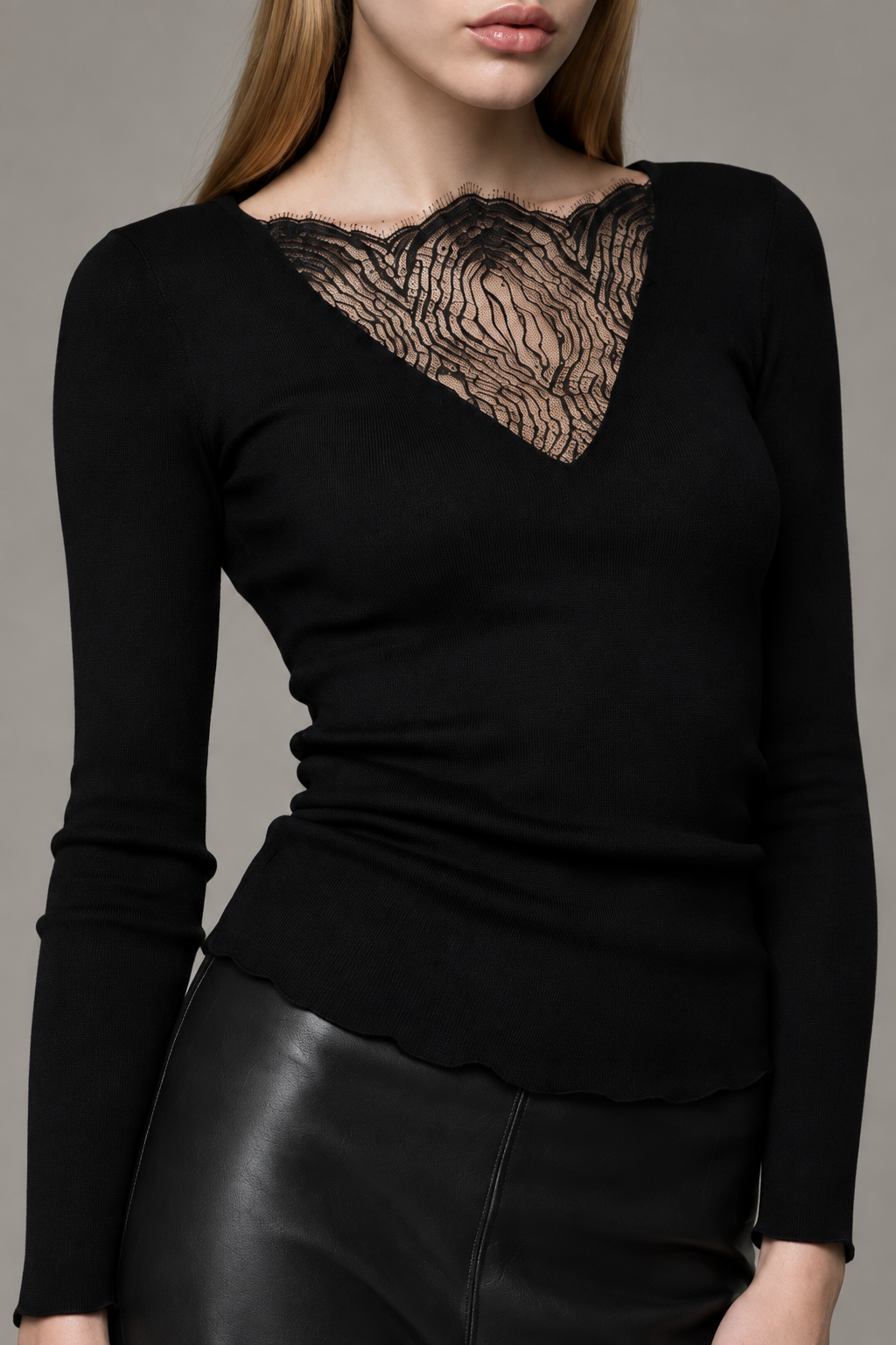 Blusa de Merino y seda Oscalito 7817 – vista 2