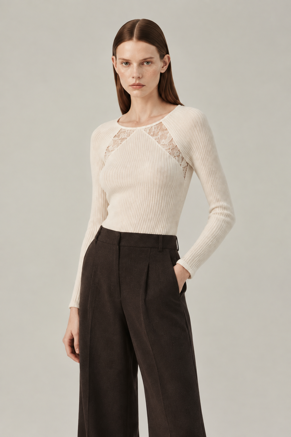 Blusa de Merino y seda Oscalito 7849 – vista 2