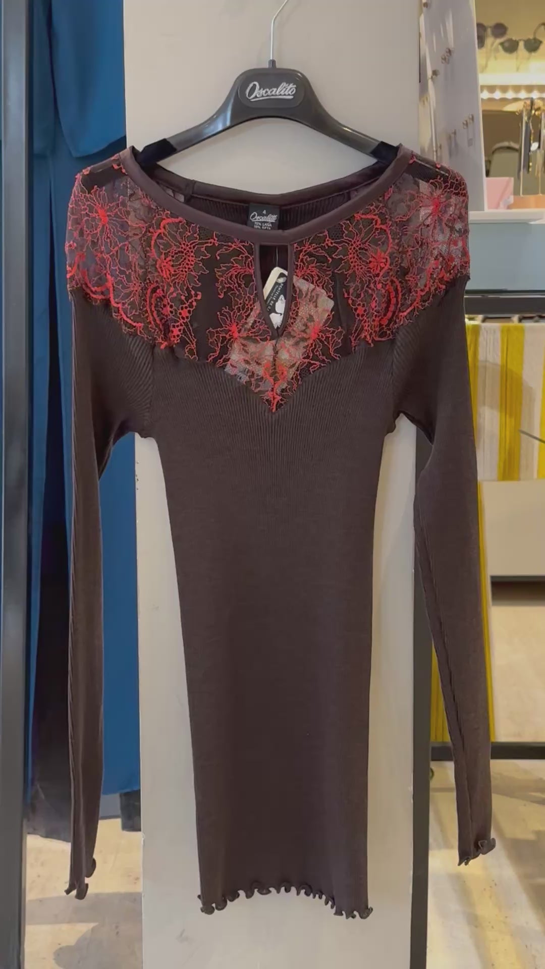 Polera de Manga Larga Mujer Oscalito 6624 – Lana, Seda y Raso