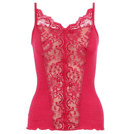 Top Tirantes Oscalito 6620 - Lana Merino, Seda y Encaje Dentelle de Calais
