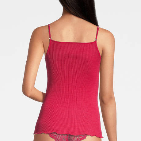 Top Tirantes Oscalito 6620 - Lana Merino, Seda y Encaje Dentelle de Calais