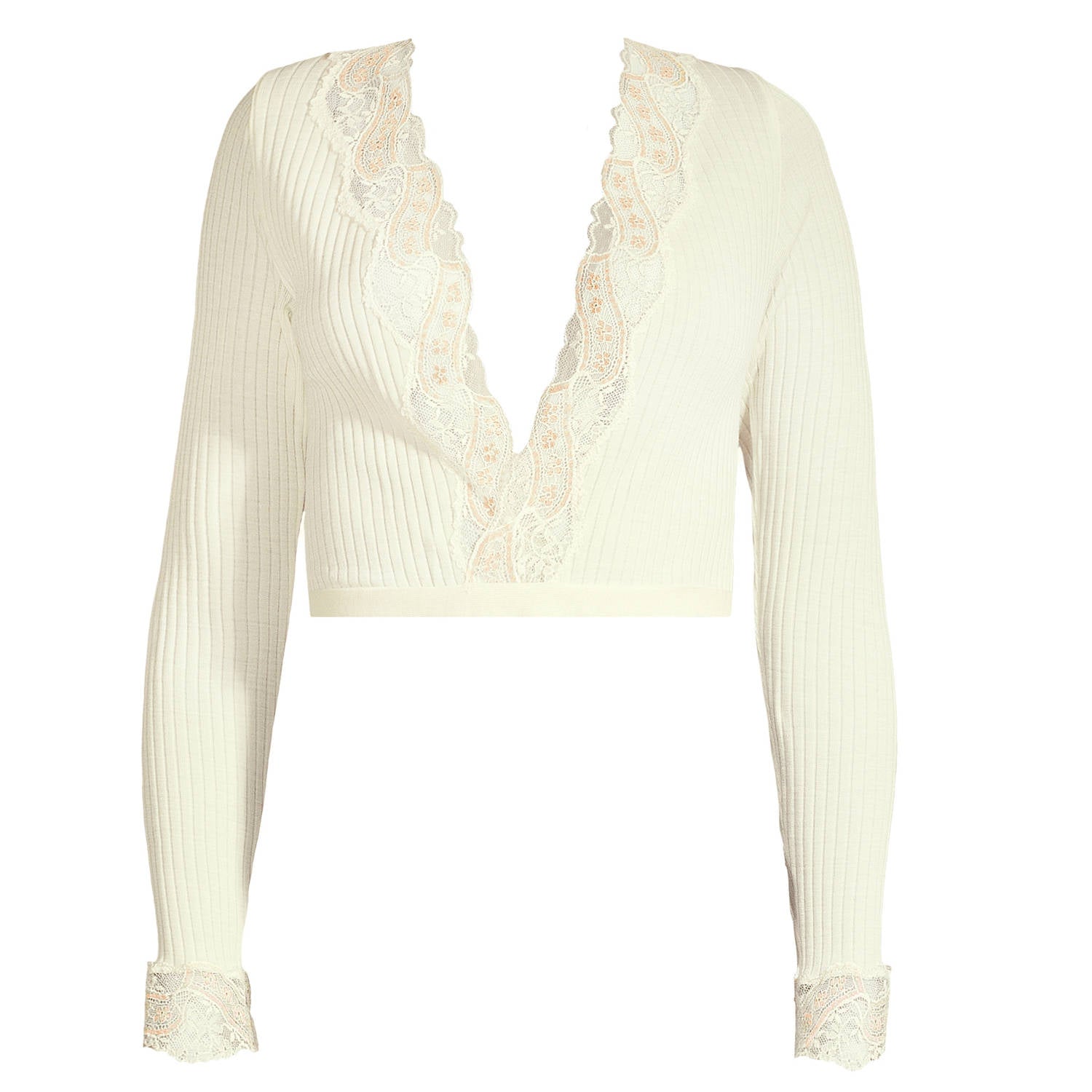 Cache Cœur Oscalito 6636 - 70% Lana Merino 30% Seda Encaje Dentelle de Calais
